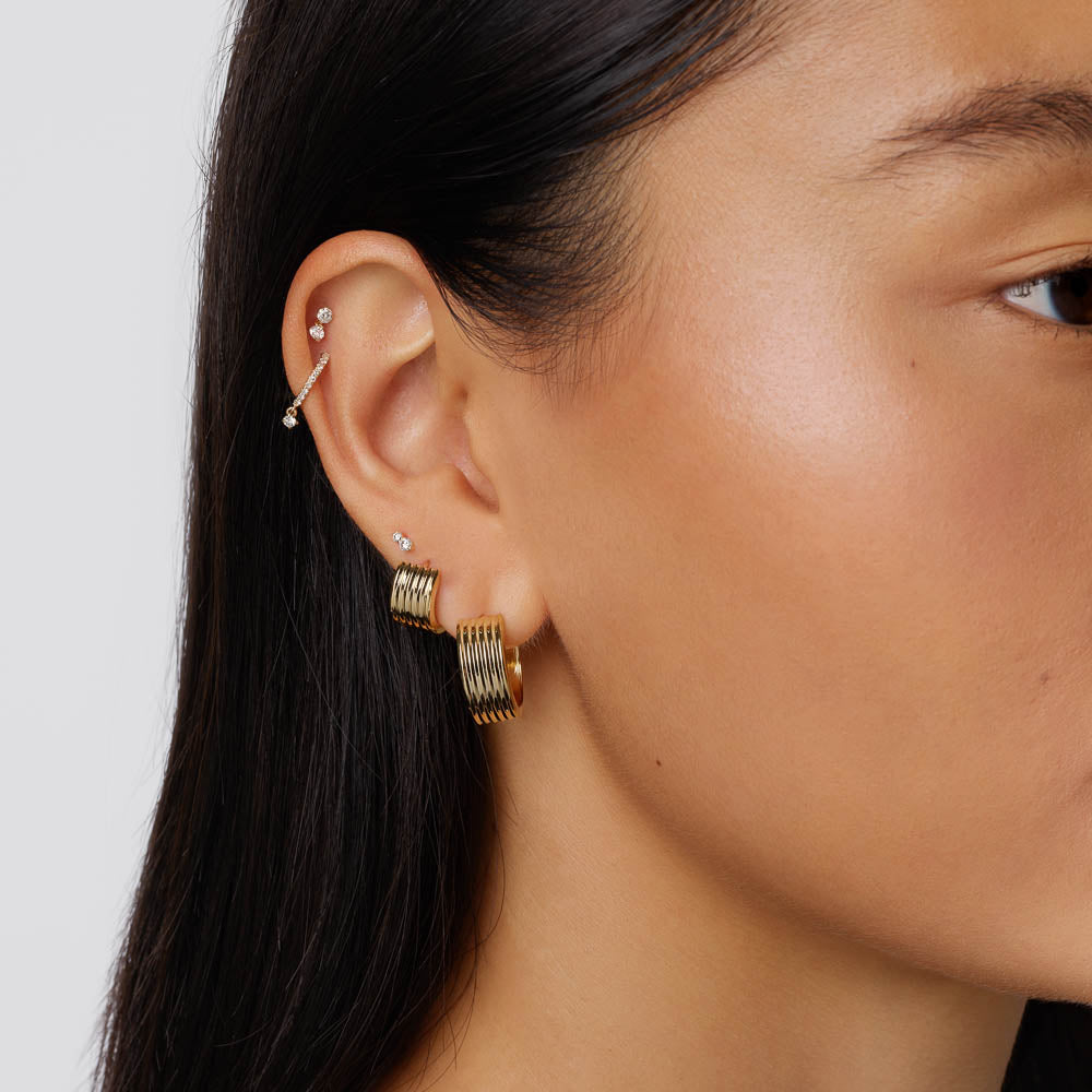 Textured Hoop Earrings 4