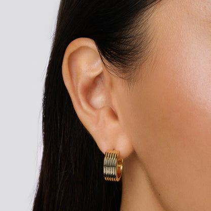 Textured Hoop Earrings 6