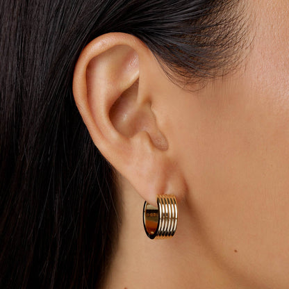 Textured Hoop Earrings 3