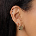 Load image into Gallery viewer, Textured U Shape Huggie Earrings 2
