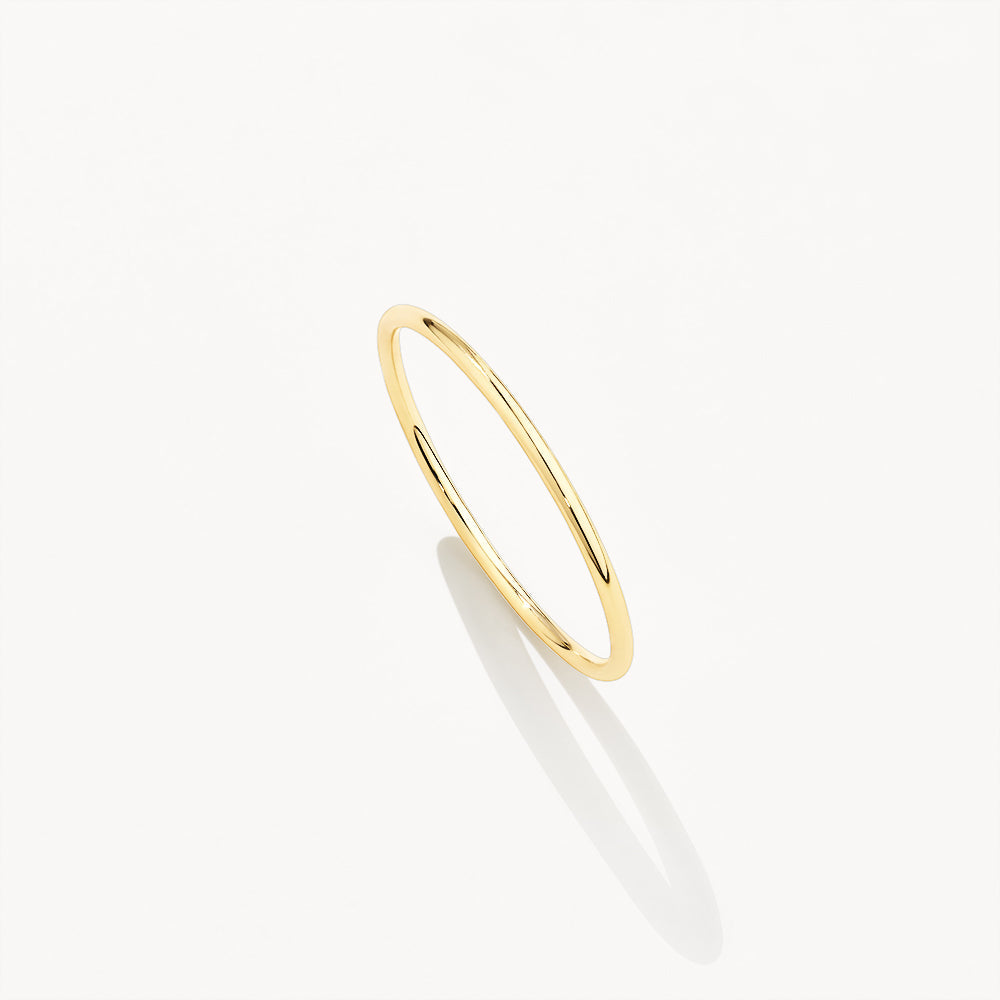 Elegant Slim Gold Stacking Wedding Band 4