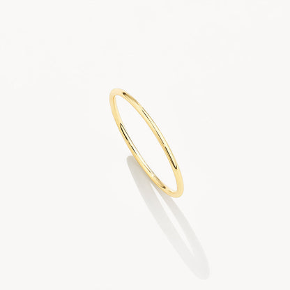 Elegant Slim Gold Stacking Wedding Band 4