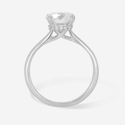 Hidden Halo-1.5 CT Round Lab Grown Diamond Engagement Ring