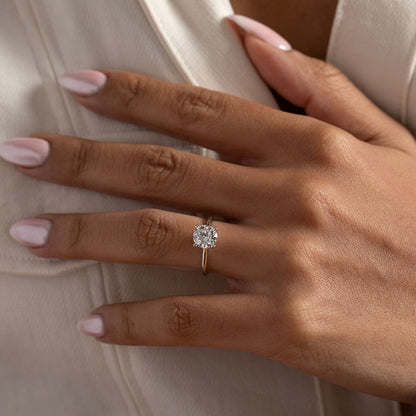 Hidden Halo-1.5 CT Round Lab Grown Diamond Engagement Ring