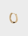 Load image into Gallery viewer, Elegant Textured Semi-Round Hoop Earrings
