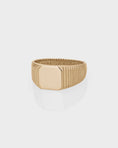 Load image into Gallery viewer, Boldly Elegant Ribbed Signet Ring
