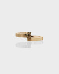 Load image into Gallery viewer, Golden Elegance: Textured Split Wedding Band
