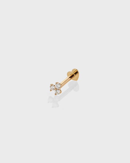 Elegance Trio: 0.02 TCW Lab Grown Round Diamond Stud