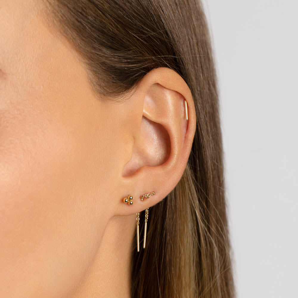 Triple Ball Stud Earrings 7