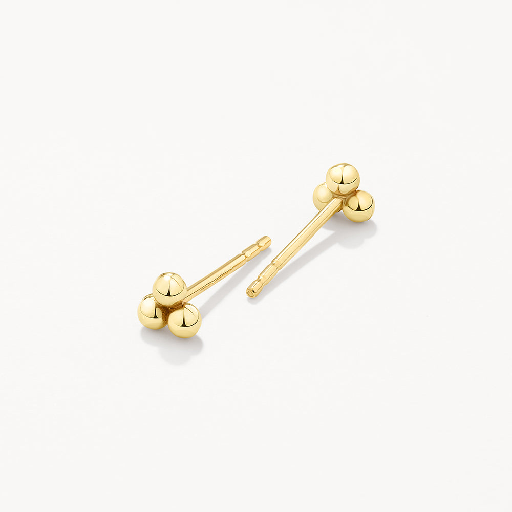 Triple Ball Stud Earrings