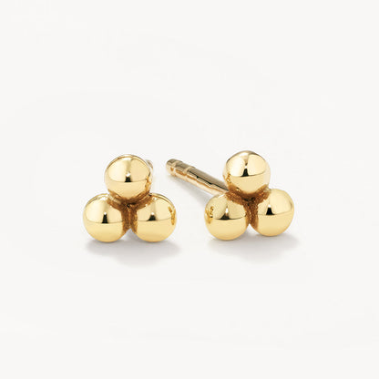 Triple Ball Stud Earrings 1