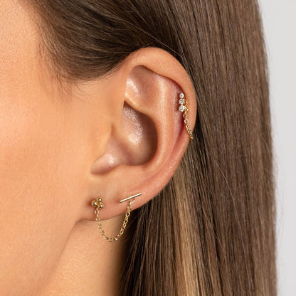 Triple Ball Stud Earrings 12