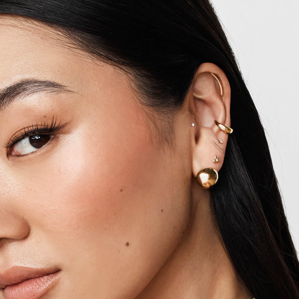 Triple Ball Stud Earrings 4