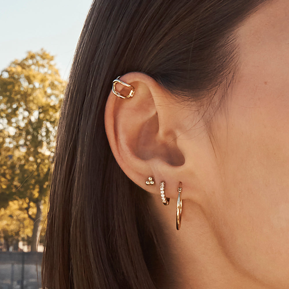 Triple Ball Stud Earrings 3