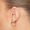 Load image into Gallery viewer, Triple Wave Hoop Earrings
