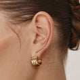 Load image into Gallery viewer, Triple Wave Hoop Earrings
