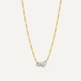 Load image into Gallery viewer, 0.25 TCW Round & Pear Lab Grown Diamond Gold Necklace
