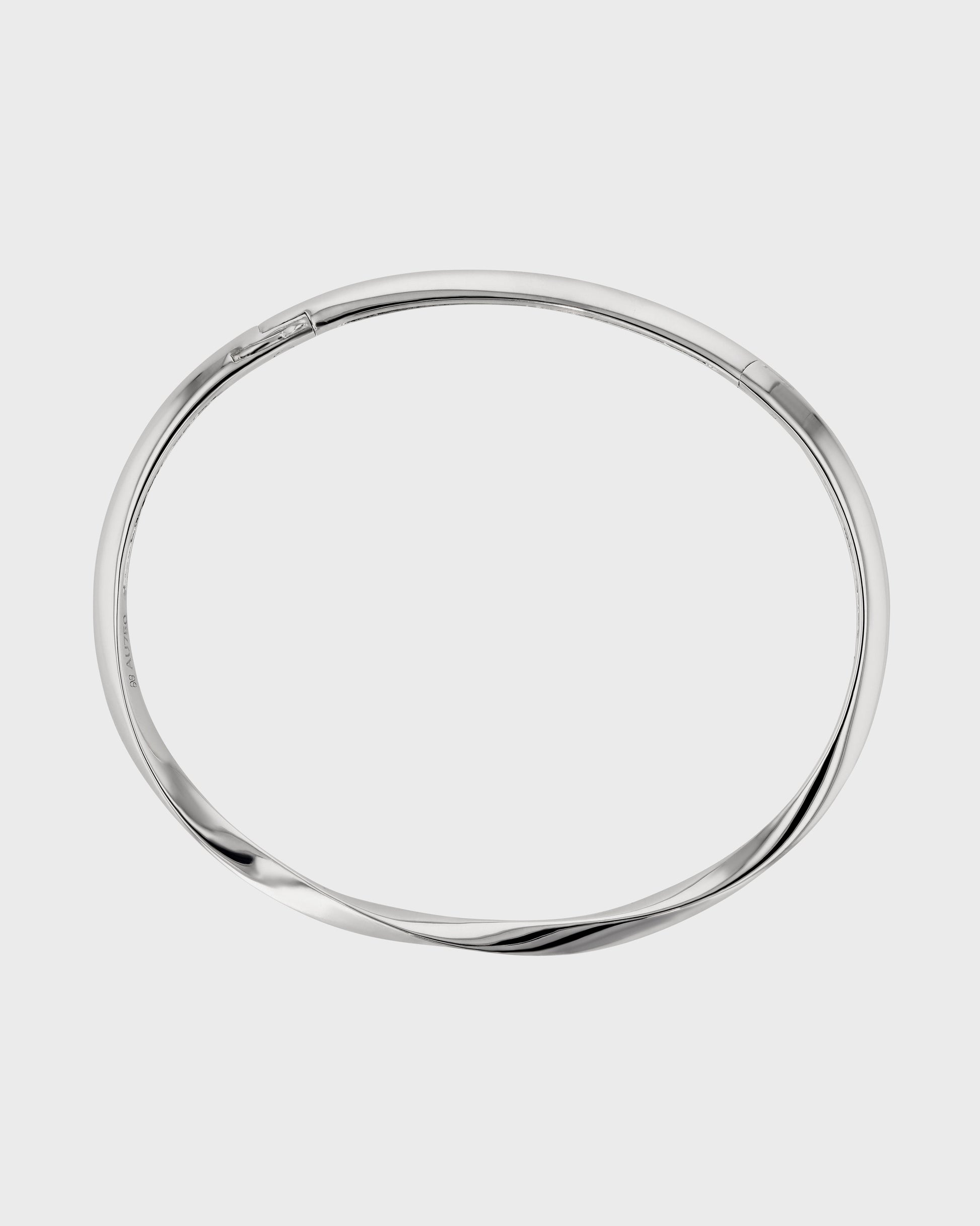 Elegant Twist Sterling Silver Bangle Bracelet 4