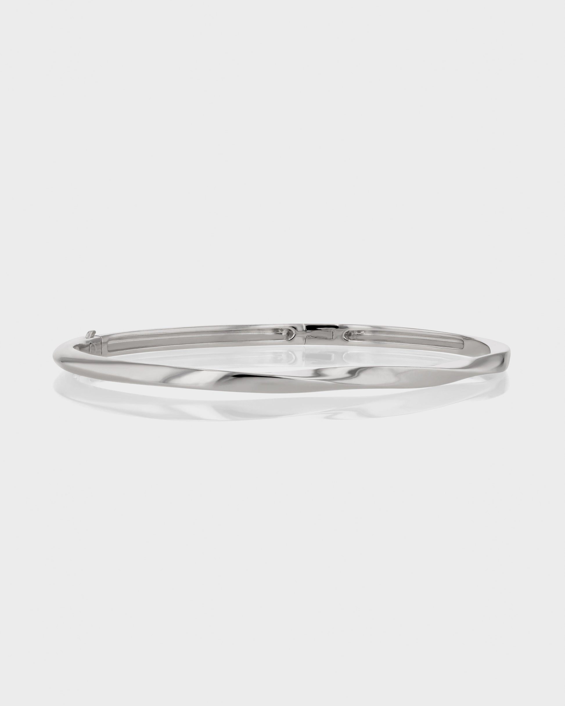 Elegant Twist Sterling Silver Bangle Bracelet 3