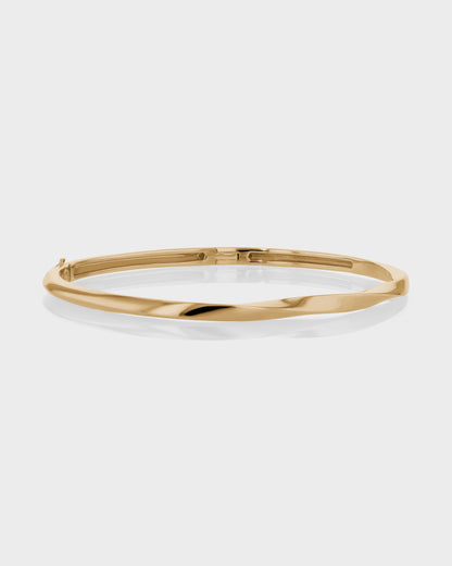 Golden Twisted Elegance Bangle Bracelet 4