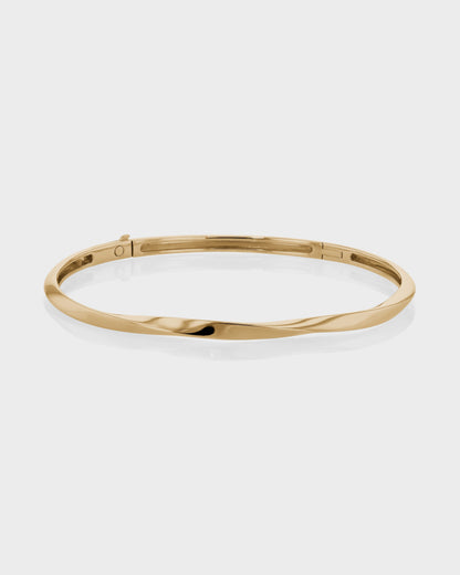 Golden Twisted Elegance Bangle Bracelet 5