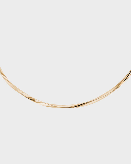 Simple Plain Twisted Pipi Choker Necklace