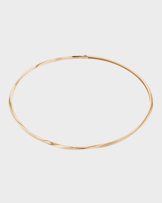 Simple Plain Twisted Pipi Choker Necklace