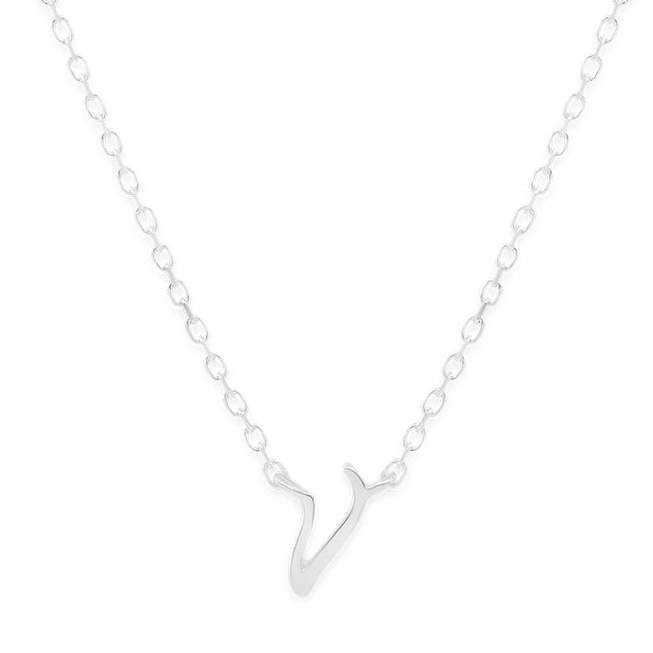 Simple Love Letter Initial Necklace 26