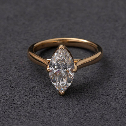 Solitaire Compass Prong-2.0 CT Marquise Lab Grown Diamond Engagement Ring