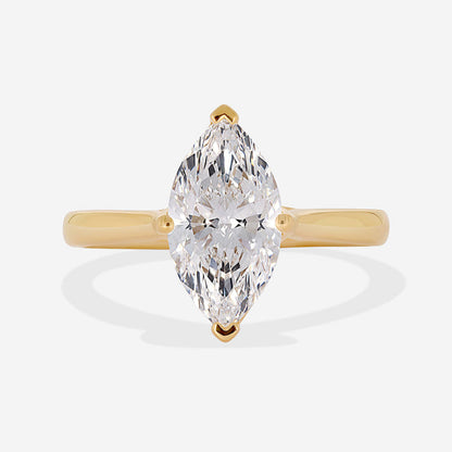 Solitaire Compass Prong-2.0 CT Marquise Lab Grown Diamond Engagement Ring