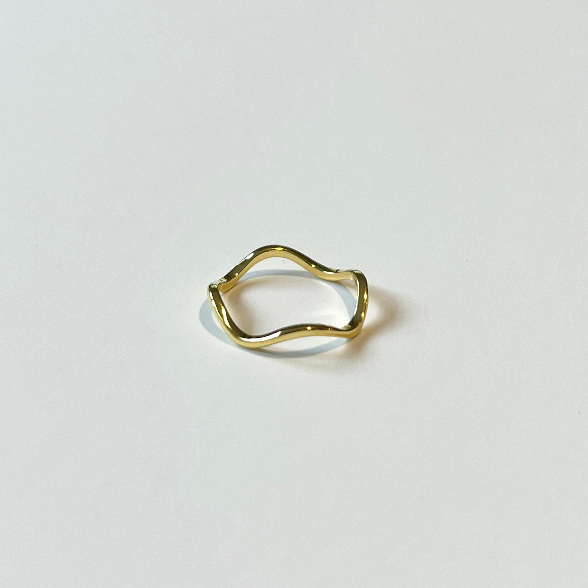 Uneven Thin Wave Wedding Band 11