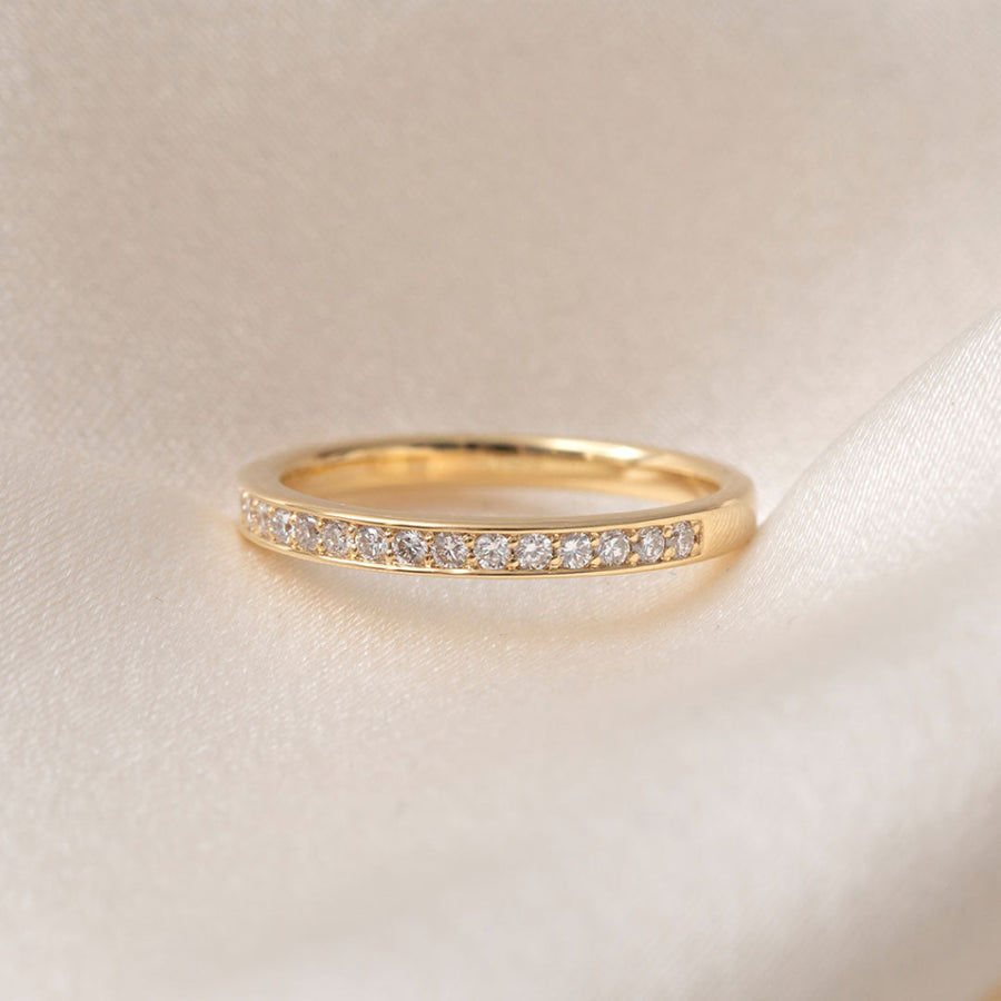 Curved- 0.25 CT Marquise Lab Grown Diamond Wedding Band