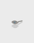 Load image into Gallery viewer, Mystic Blue Topaz Evil Eye Stud Earrings
