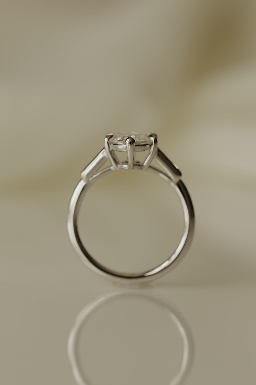Solitaire Cathedral- 1.8 CT Cushion Lab Grown Diamond Wedding Band