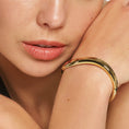 Load image into Gallery viewer, Elegant Gold Wave Bangle Bracelet
