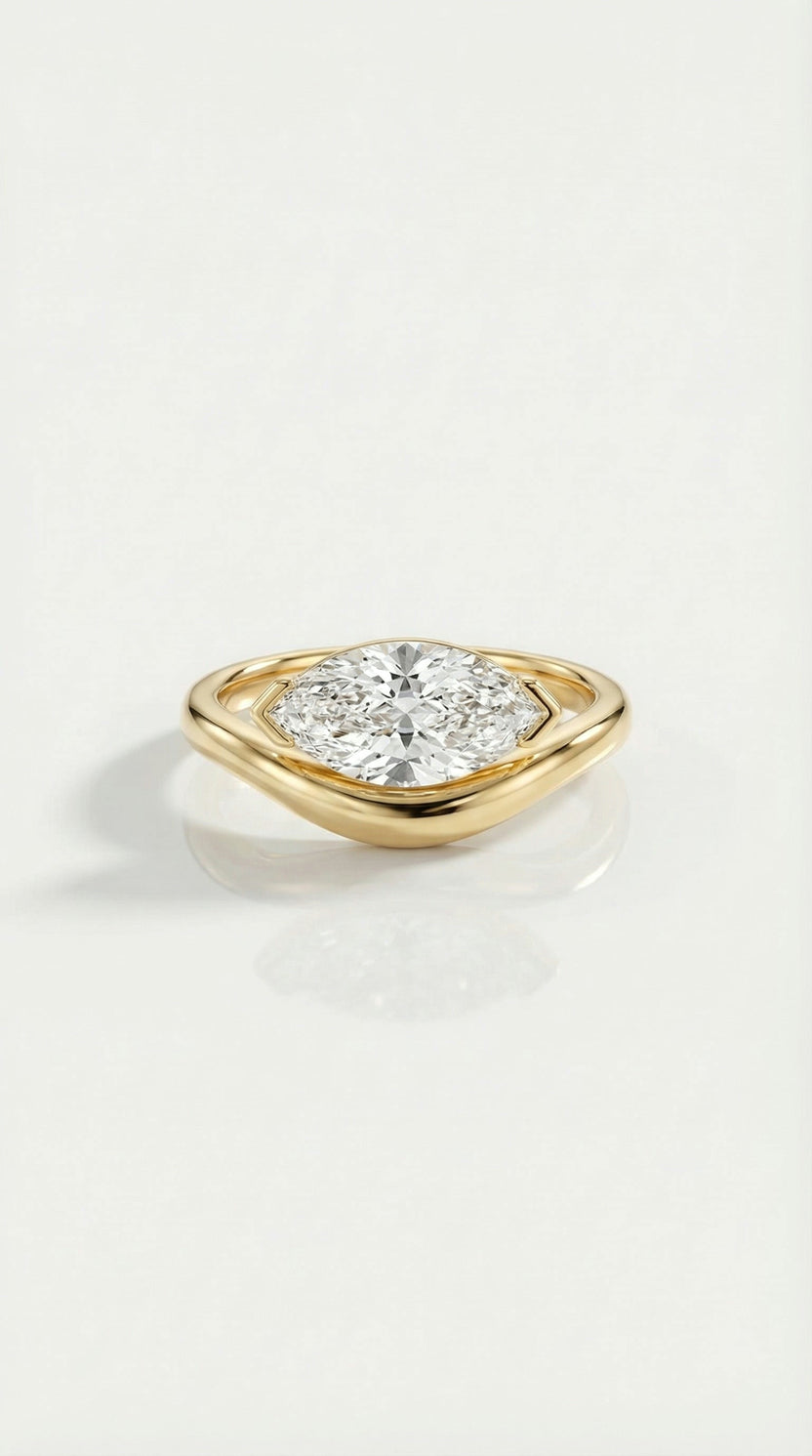 Solitaire Cathedral- 1.8 CT Cushion Lab Grown Diamond Wedding Band