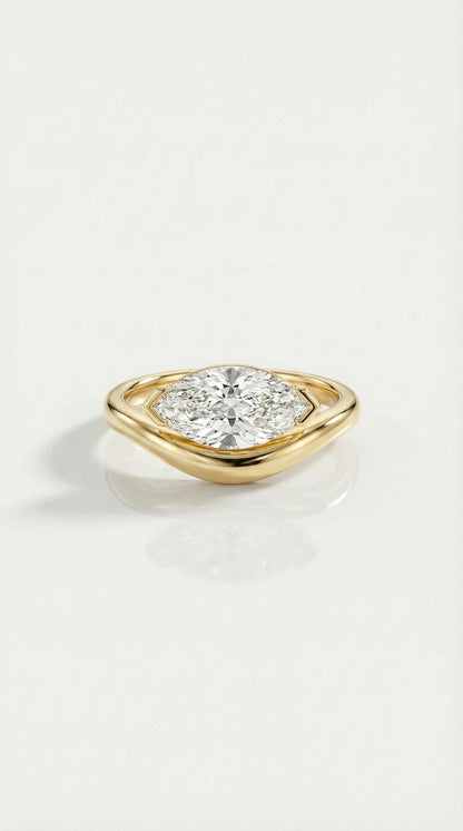 Solitaire Cathedral- 1.8 CT Cushion Lab Grown Diamond Wedding Band