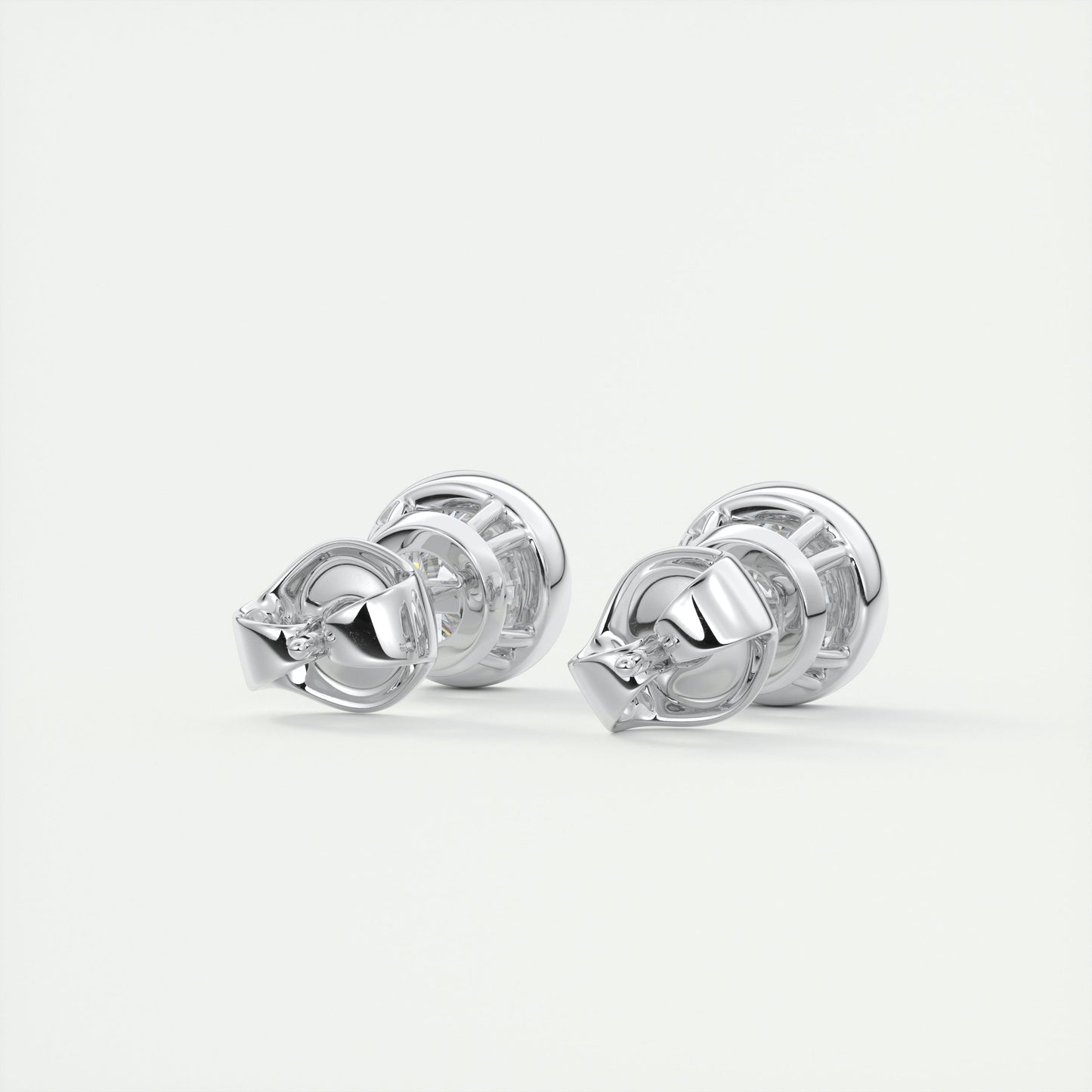1.0 TCW Round Lab Grown Diamond Solitaire Studs 3