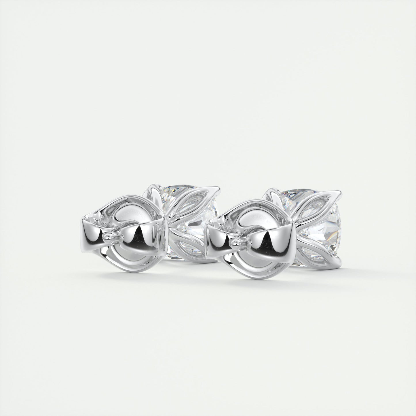 1.0 TCW Round Lab Grown Diamond Solitaire Studs 3