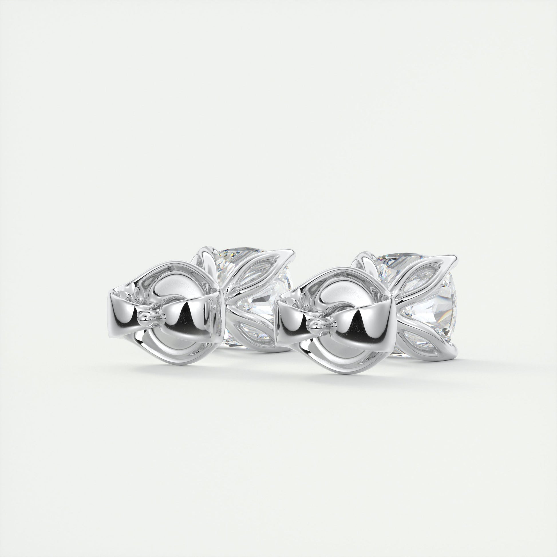 1.0 TCW Round Lab Grown Diamond Solitaire Studs 3