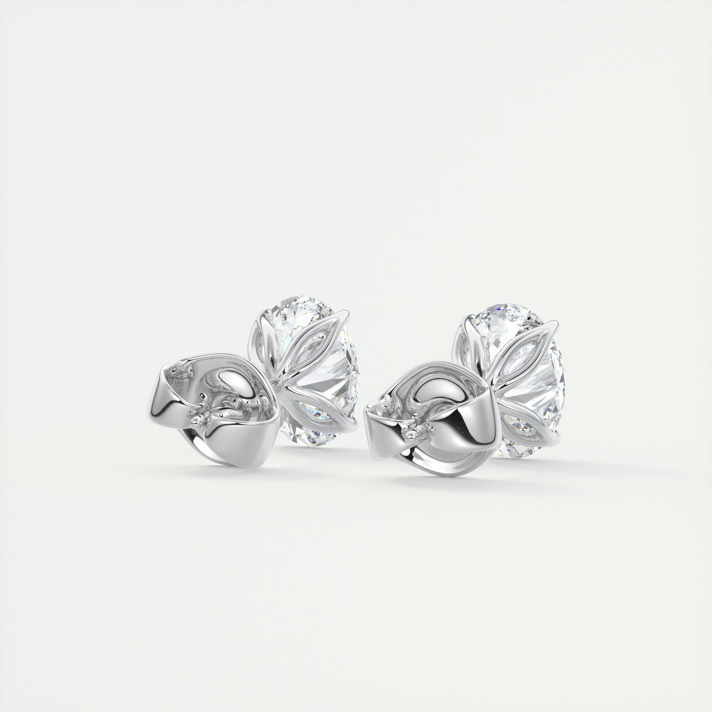 1.0 TCW Oval Lab-Grown Diamond Solitaire Earrings 3