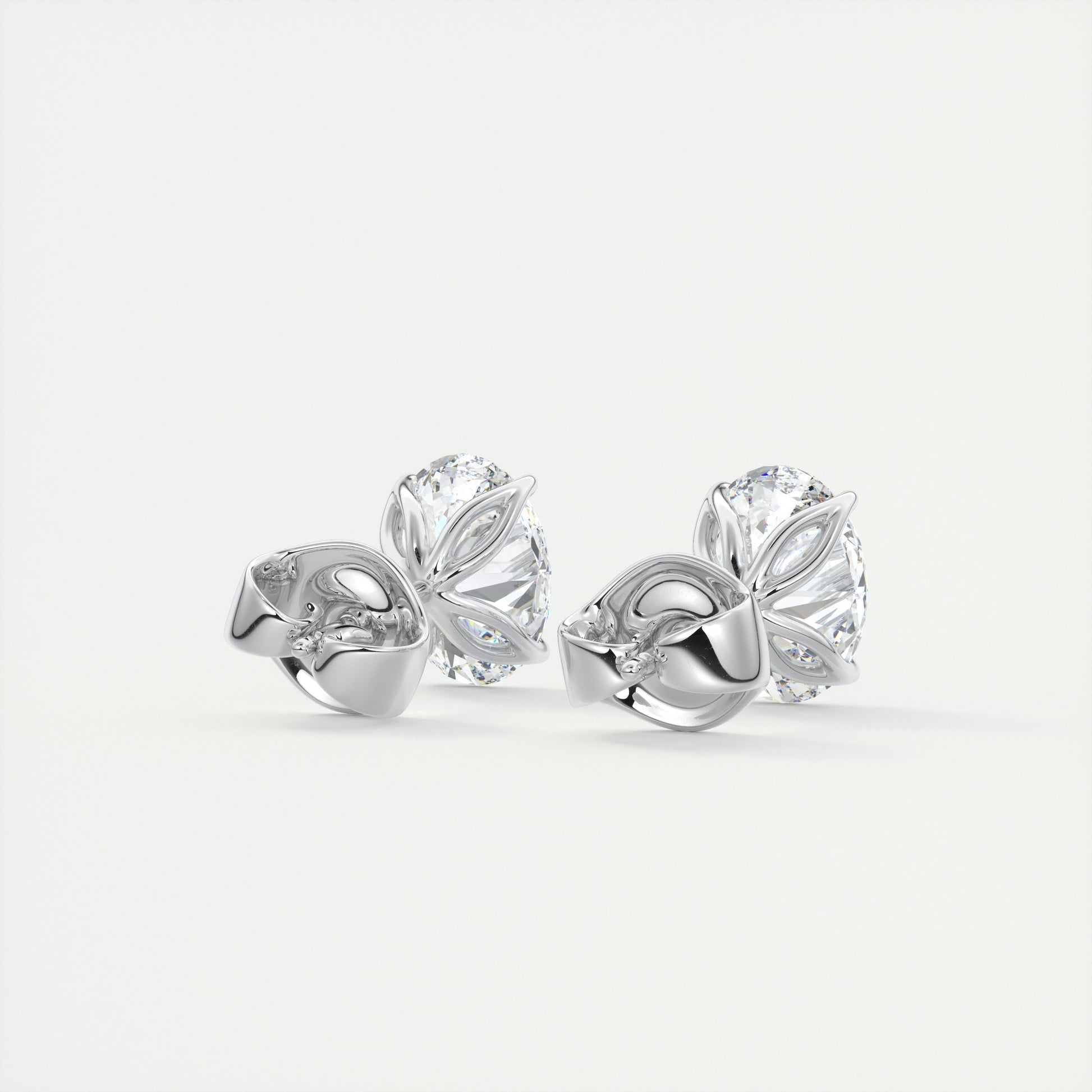 1.0 TCW Oval Lab-Grown Diamond Solitaire Earrings 3
