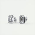 Load image into Gallery viewer, Radiant 1.0 TCW Emerald-Cut Lab Grown Diamond Stud Earrings
