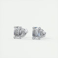 Load image into Gallery viewer, 1.0 TCW Emerald Cut Lab Grown Diamond Solitaire Stud Earrings
