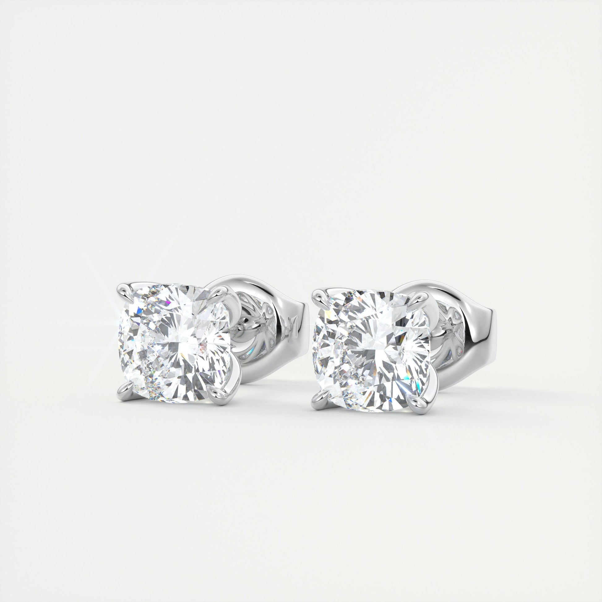 1.0 TCW Round Lab Grown Diamond Solitaire Studs 1