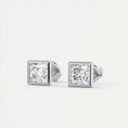 Load image into Gallery viewer, 1.0 TCW Princess Lab Grown Diamond Solitaire Studs
