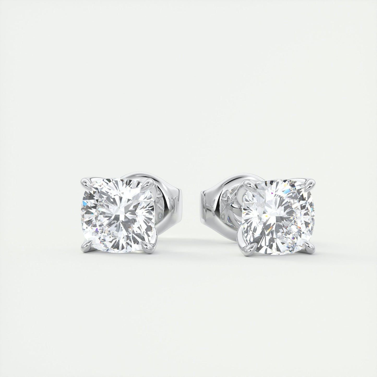 1.0 TCW Round Lab Grown Diamond Solitaire Studs 2