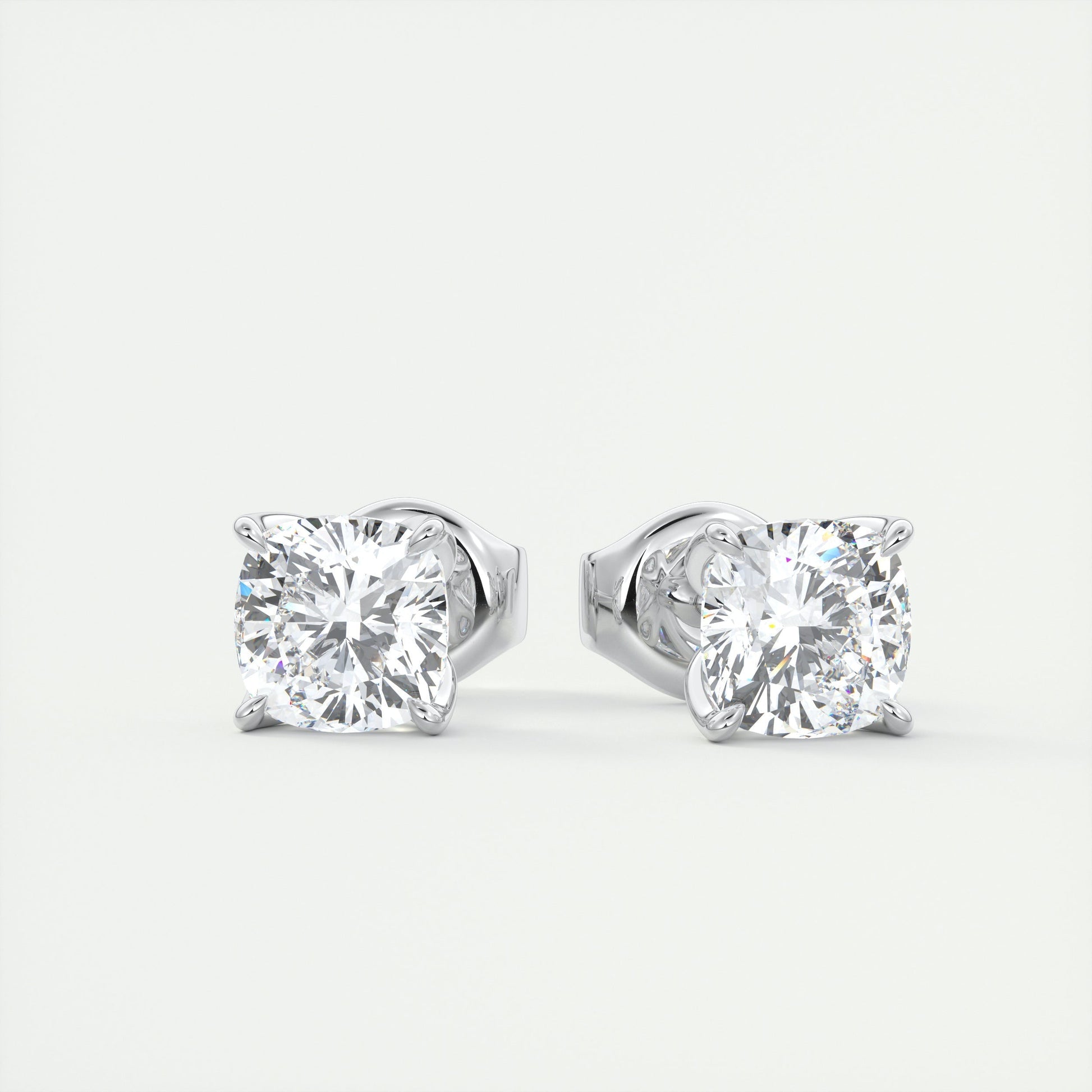 1.0 TCW Round Lab Grown Diamond Solitaire Studs 2
