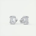 Load image into Gallery viewer, 1.0 Carat Emerald-Cut Lab Grown Diamond Solitaire Earrings
