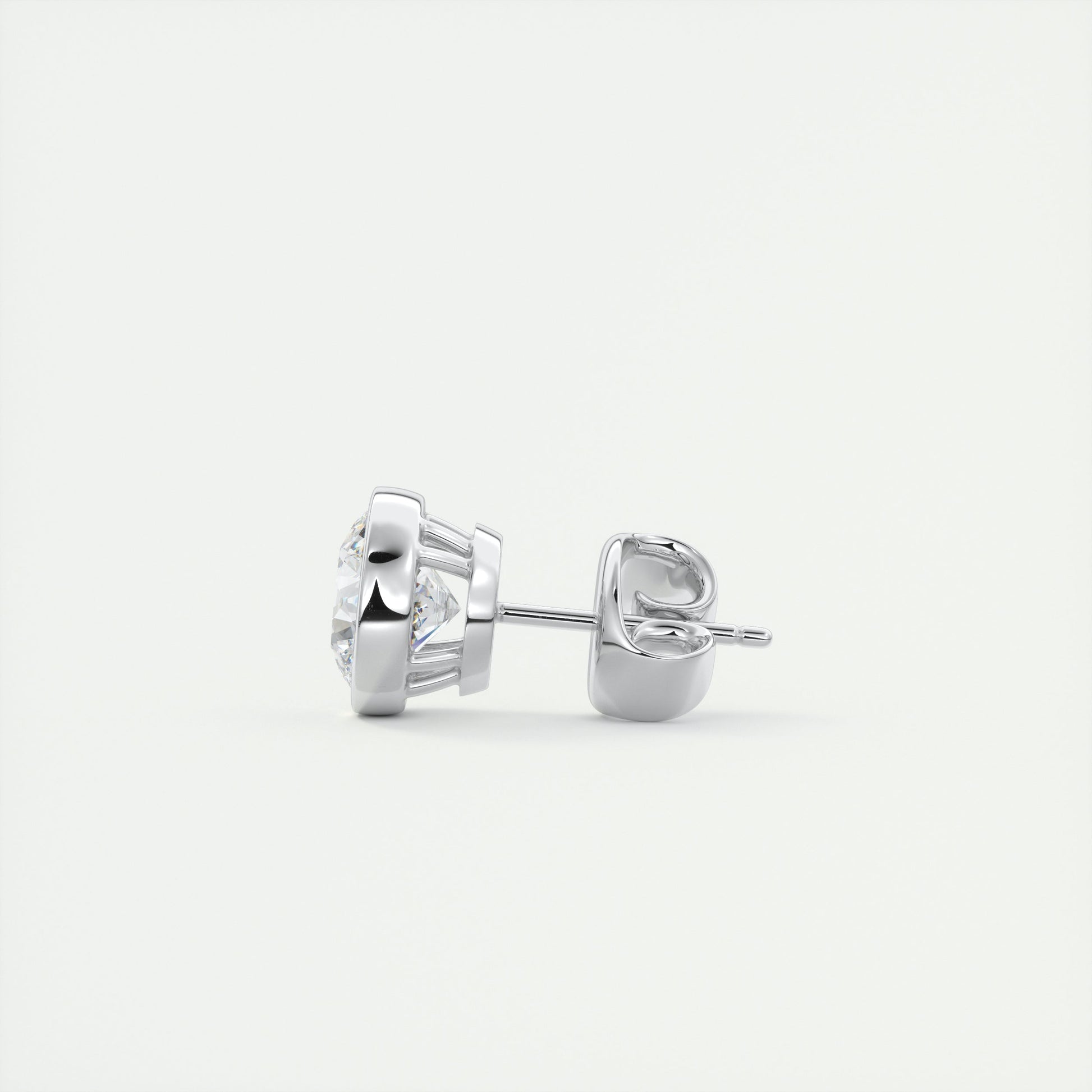 1.0 TCW Round Lab Grown Diamond Solitaire Studs 4